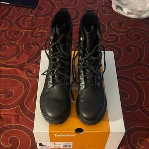 Timberland 8” Women Black Lace-Up Boots